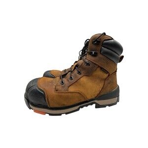 Brunt Perkins Boots Mens Sz 11 Hard Comp Toe Brown Leather Waterproof Safety